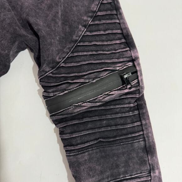 Posh Kiddos Dark Purple Acid Wash Biker Outfit Size 3 - Picture 6 of 7